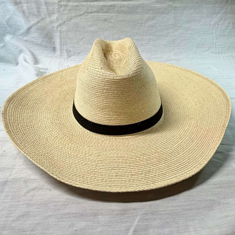 SunBody Hats Palm Leaf Gus Cowboy Hat Size 7 1/8